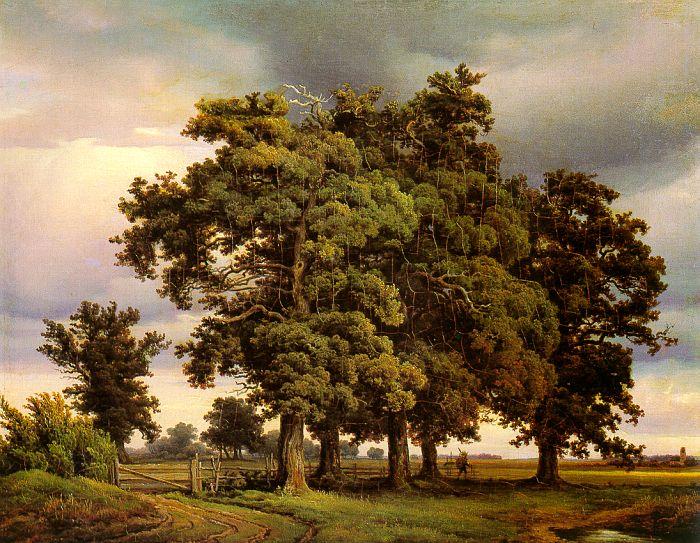 Georg-Heinrich Crola Oak Trees oil painting picture
